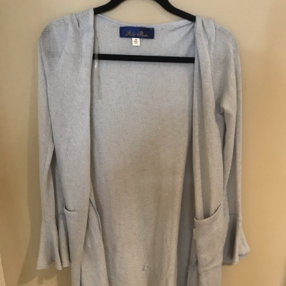 Blue bell sleeve cardigan!